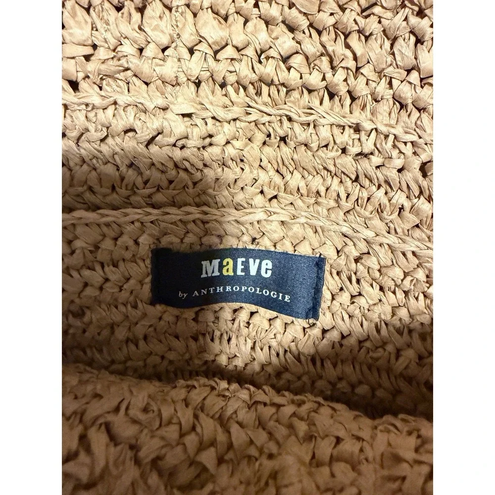 Maeve Anthropologie Raffia Ruffle Clutch Crossbody Purse Resort Beach Vacation